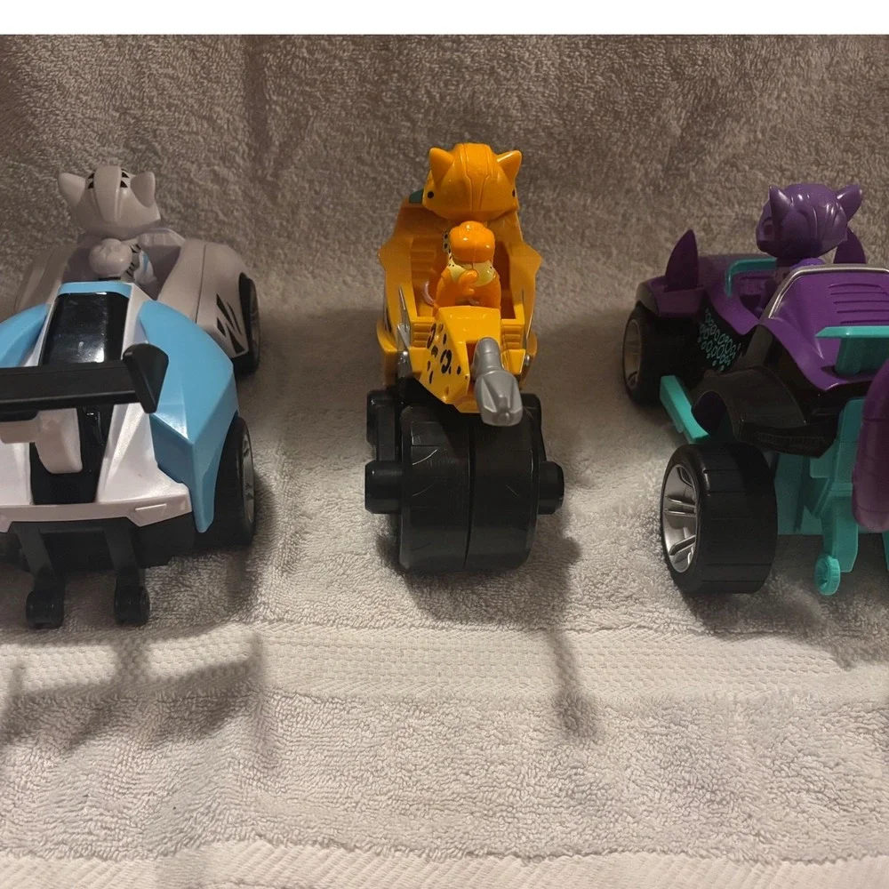 Paw Patrol Cat Pack HTF Wild Leo Shade Transforming Vehicle Figure Lot of 3